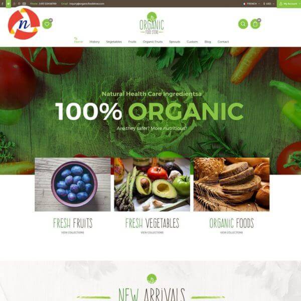 Organic-Foods Ecommerce Store