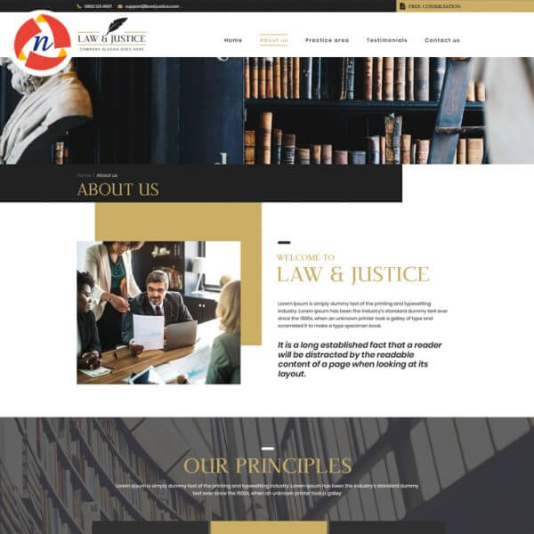 PSD for Law Website