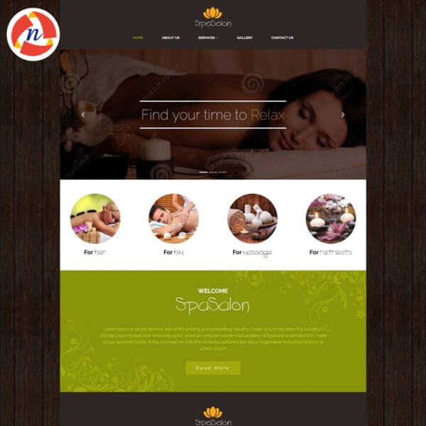 HTML Template 2 For Spa & Saloon Website