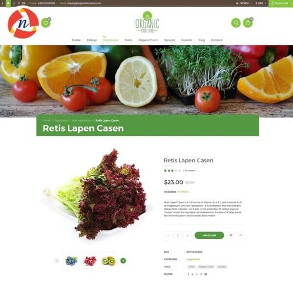 Organic-Foods Ecommerce Store